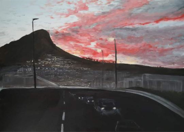 Lions Head in Vermillion (Print)
