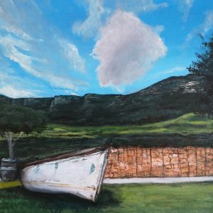 Boat at Cape Point Vineyards (Print)