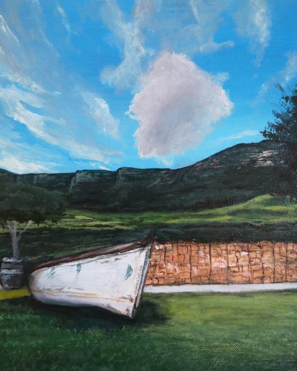 Boat at Cape Point Vineyards (Print)